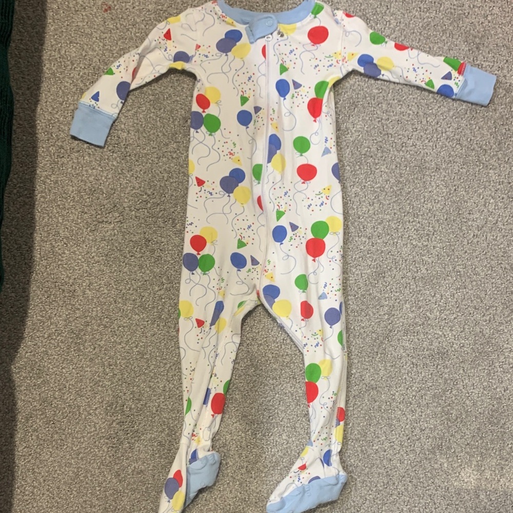 The Beaufort Bonnet Company Balloon Print Kids Footie